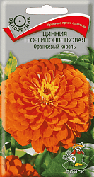 Цинния георгиноцветковая Оранжевый король "ПОИСК" (ЦВ) ("1) 0,4гр.