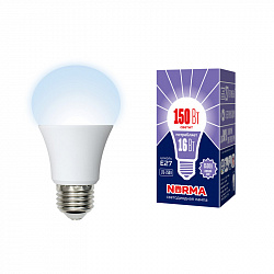 Лампа светодиодная.LED-A60-16W/NW/E27/FR/NR Форма "A", мат.Norma. Белый свет (4000K).Картон.ТМ Volpe