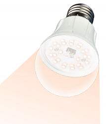 Лампа светодиодная для растений. Форма "A", прозрачная колба. КартонLED-A60-10W/SPFR/E27/CL PLP01WH 
